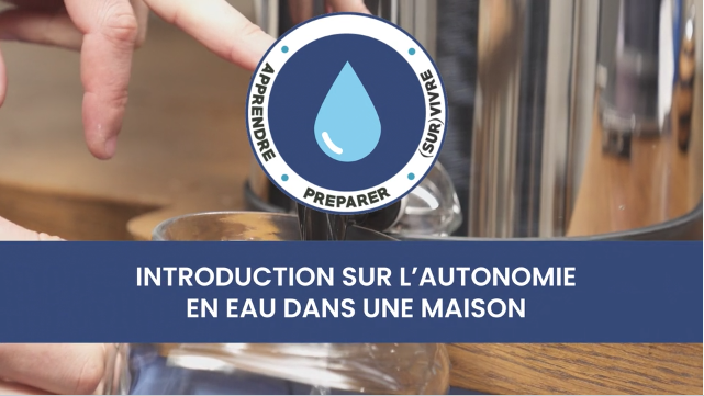 Introduction autonomie en eau dans une maison